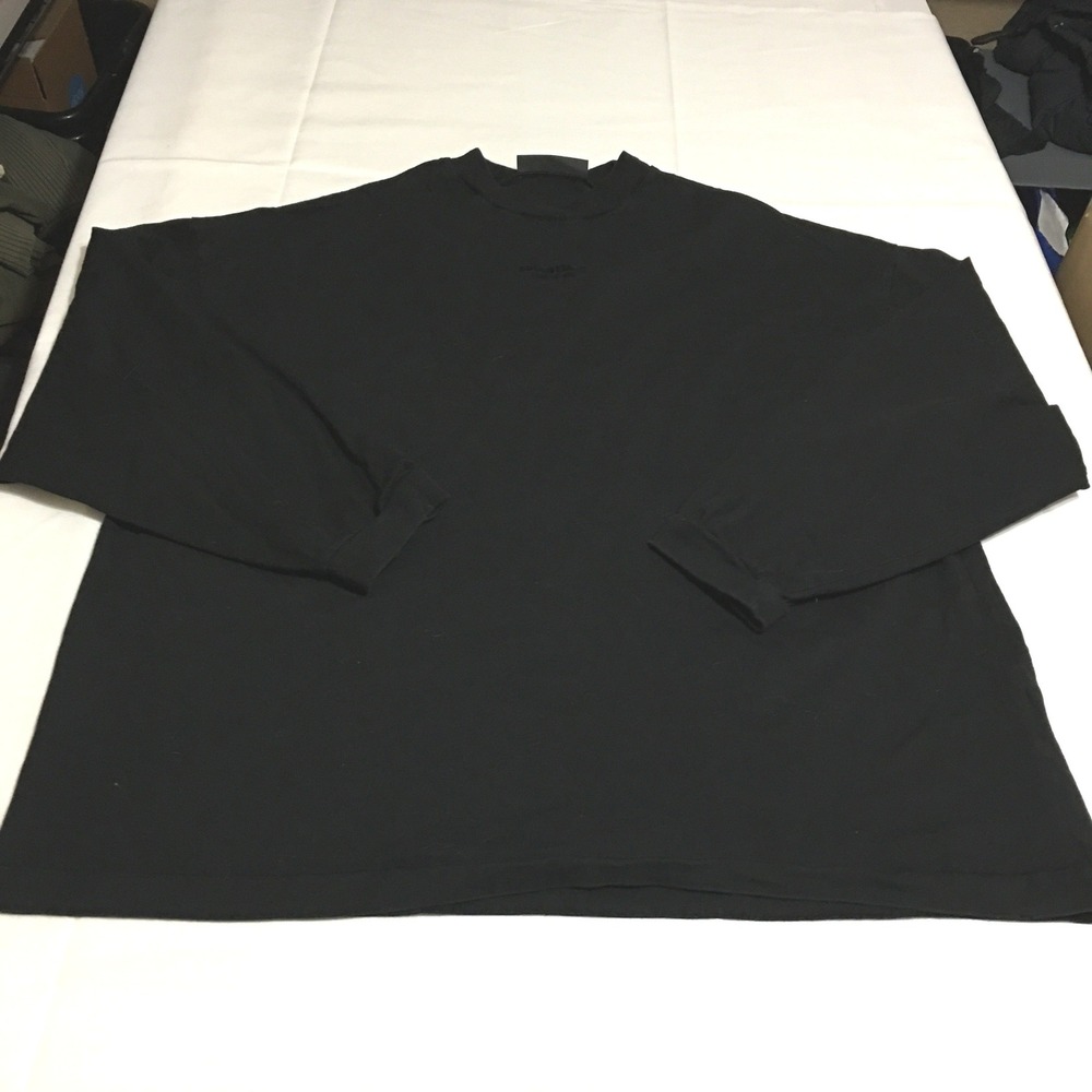 Fear of God Essentials Long Sleeve Shirt Medium Black Oversized Mock Neck